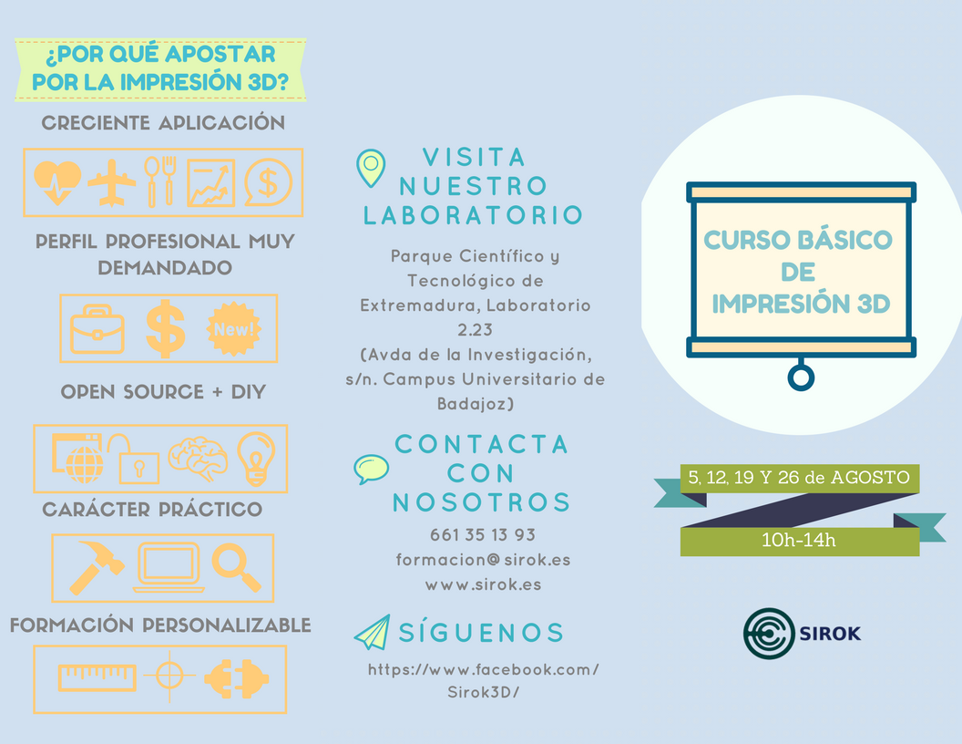 Curso Básico de Impresión 3D – Sirok3D